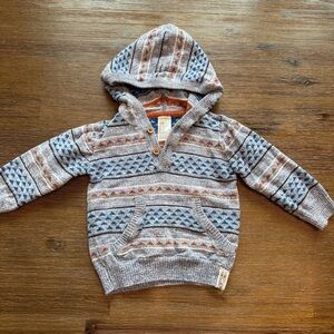 3/20$ H&M Baby Patterned Sweater Hoodie size 4-6 months